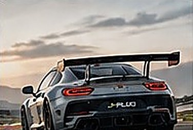J-PLUS race car on track