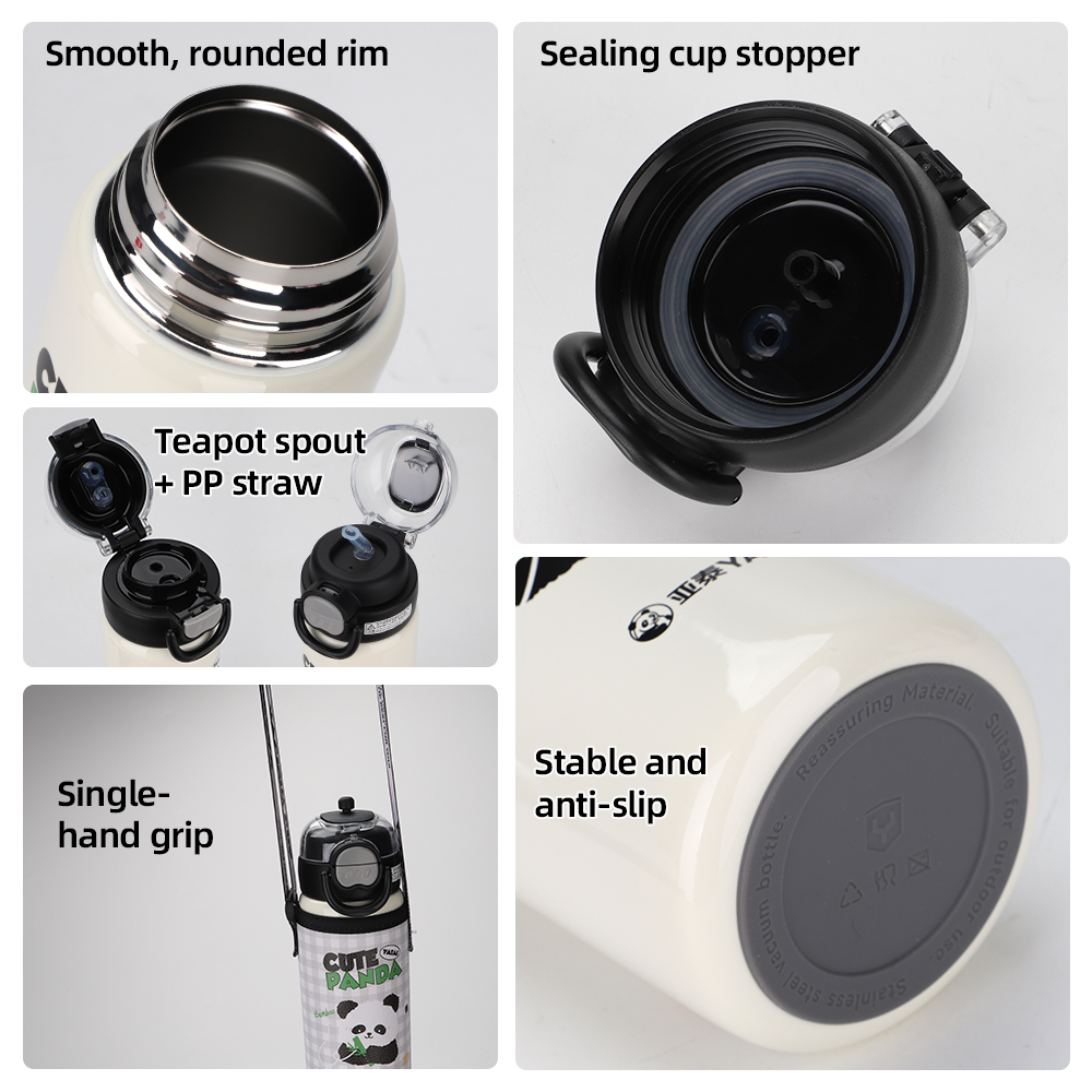 Dual-drink lid of Y-7033: teapot spout with PP straw and sealing cup stopper Dual-drink lid of Y-7033: teapot spout with PP straw and sealing cup stopper