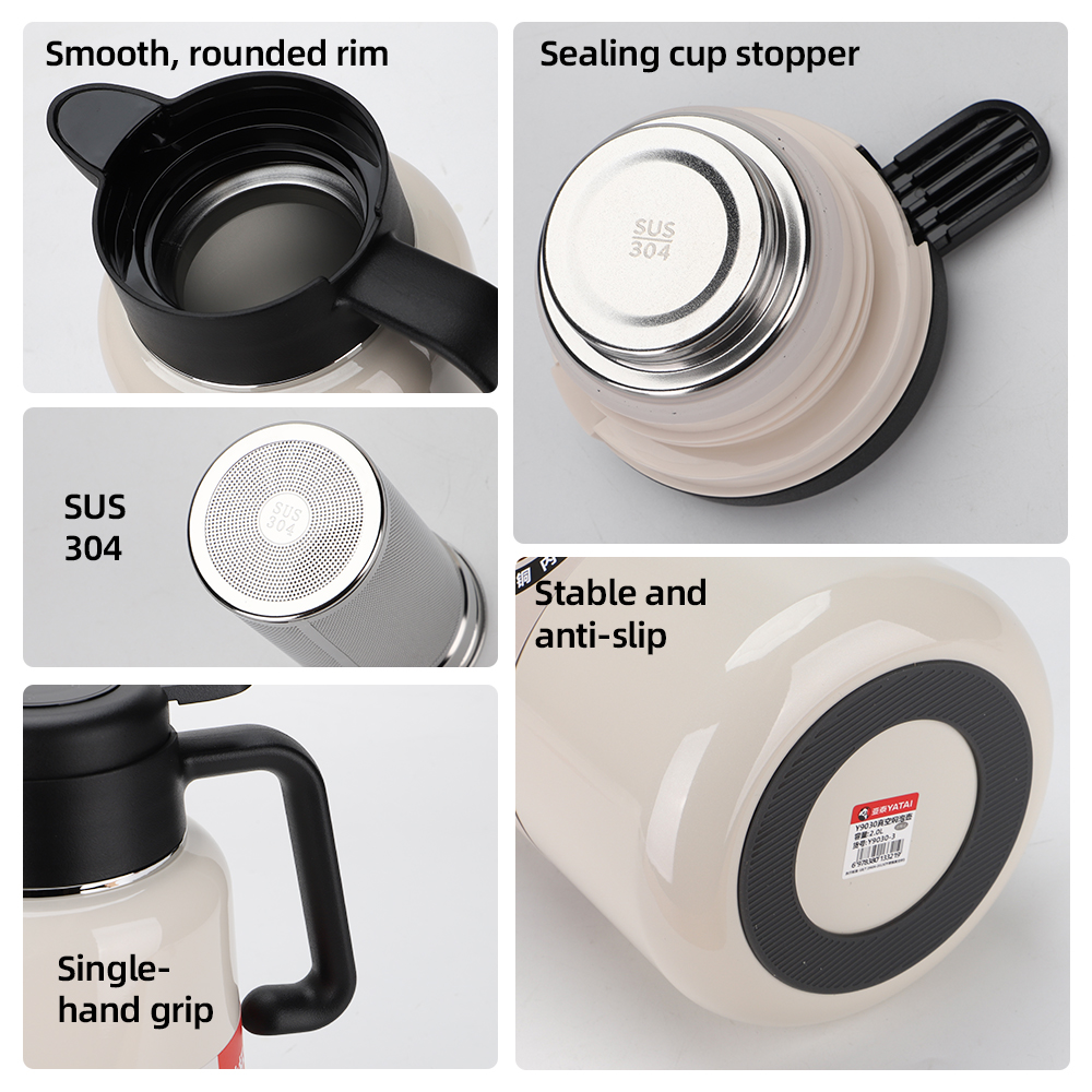 SUS 304 stopper and mesh filter plus grip and anti-slip base SUS 304 sealing stopper, rounded rim, mesh filter, single-hand grip and anti-slip base of the Y-9030-3