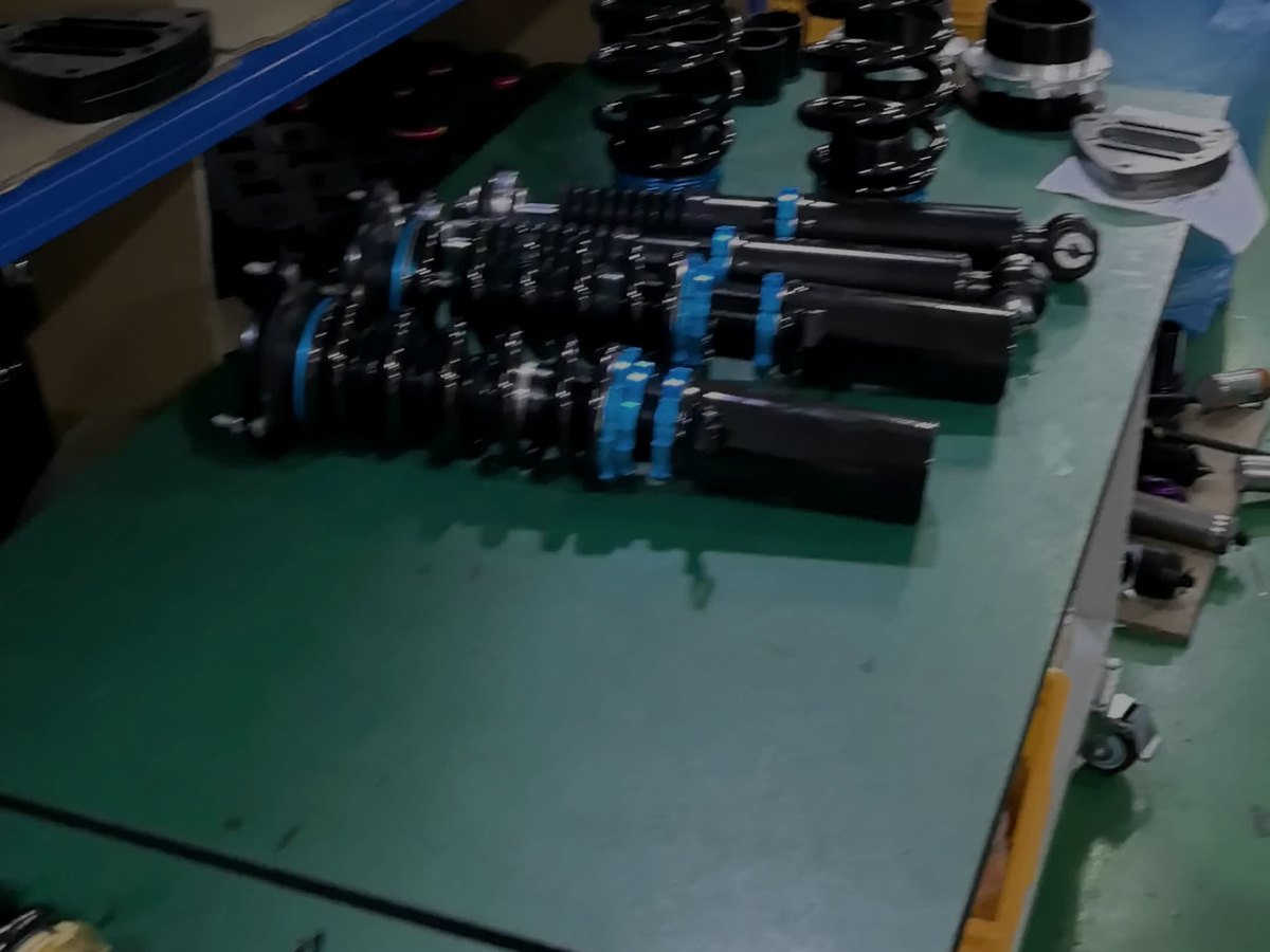 Finished coilovers close up
