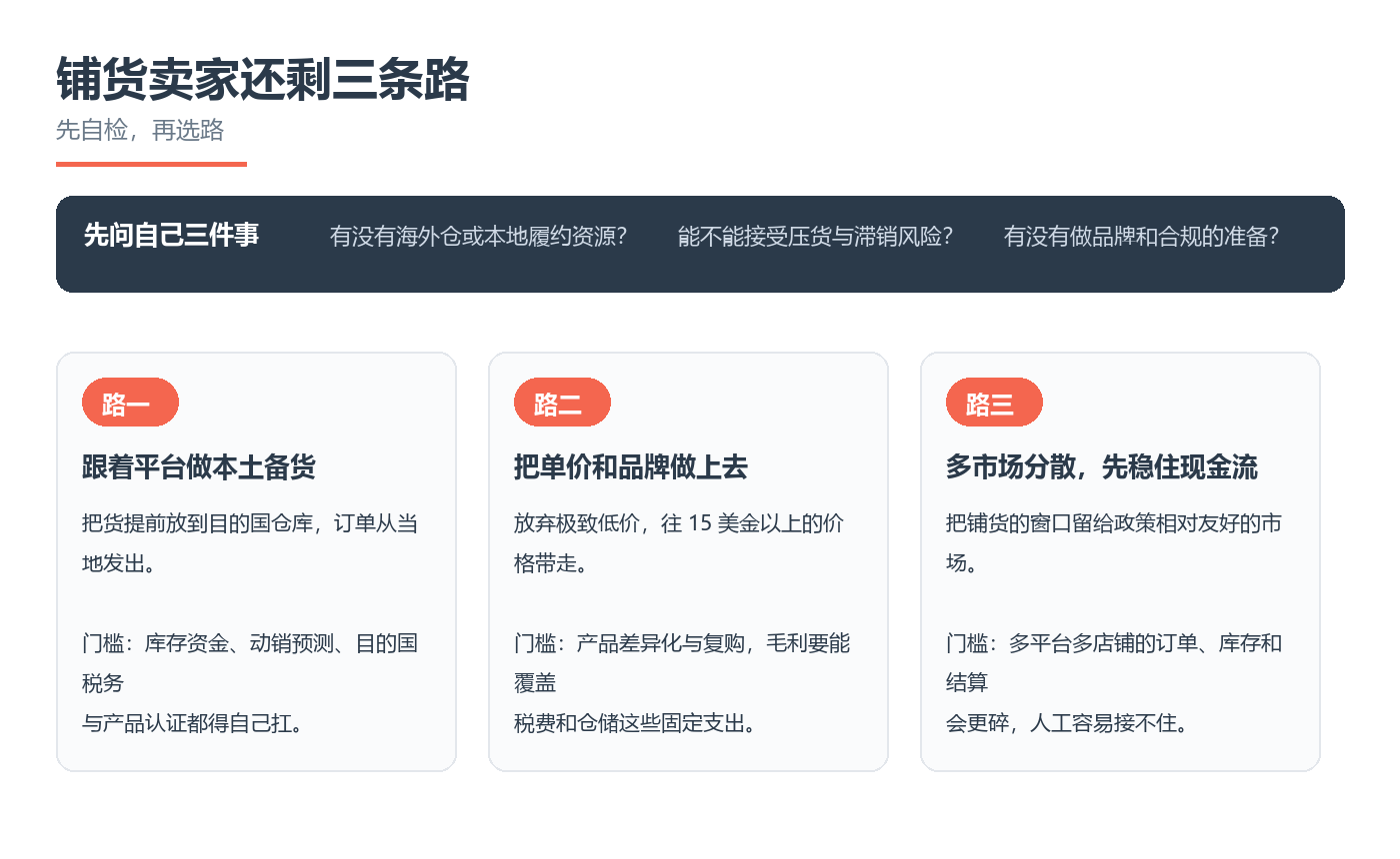 铺货卖家还剩三条路：先自检，再选路