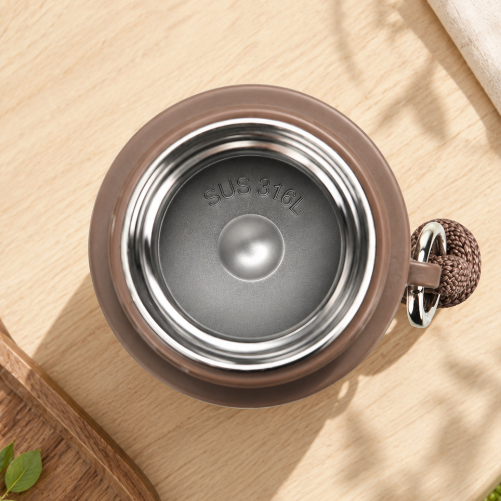 Y-1022 vacuum flask in blush pink, cream and sky blue finishes