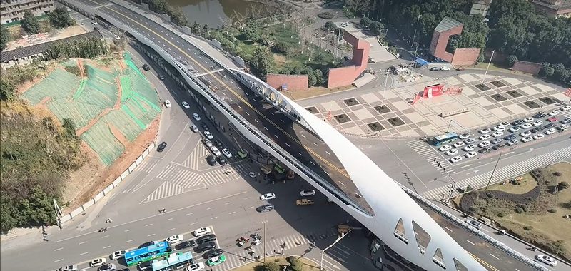 直击青衣江跨线桥通车现场!